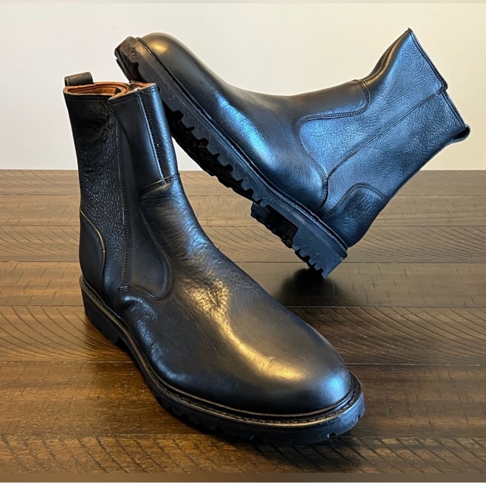 Allen Edmonds Discovery Chelsea Leather Moto Zip Up Boot Sz 10.5 (4927) $445